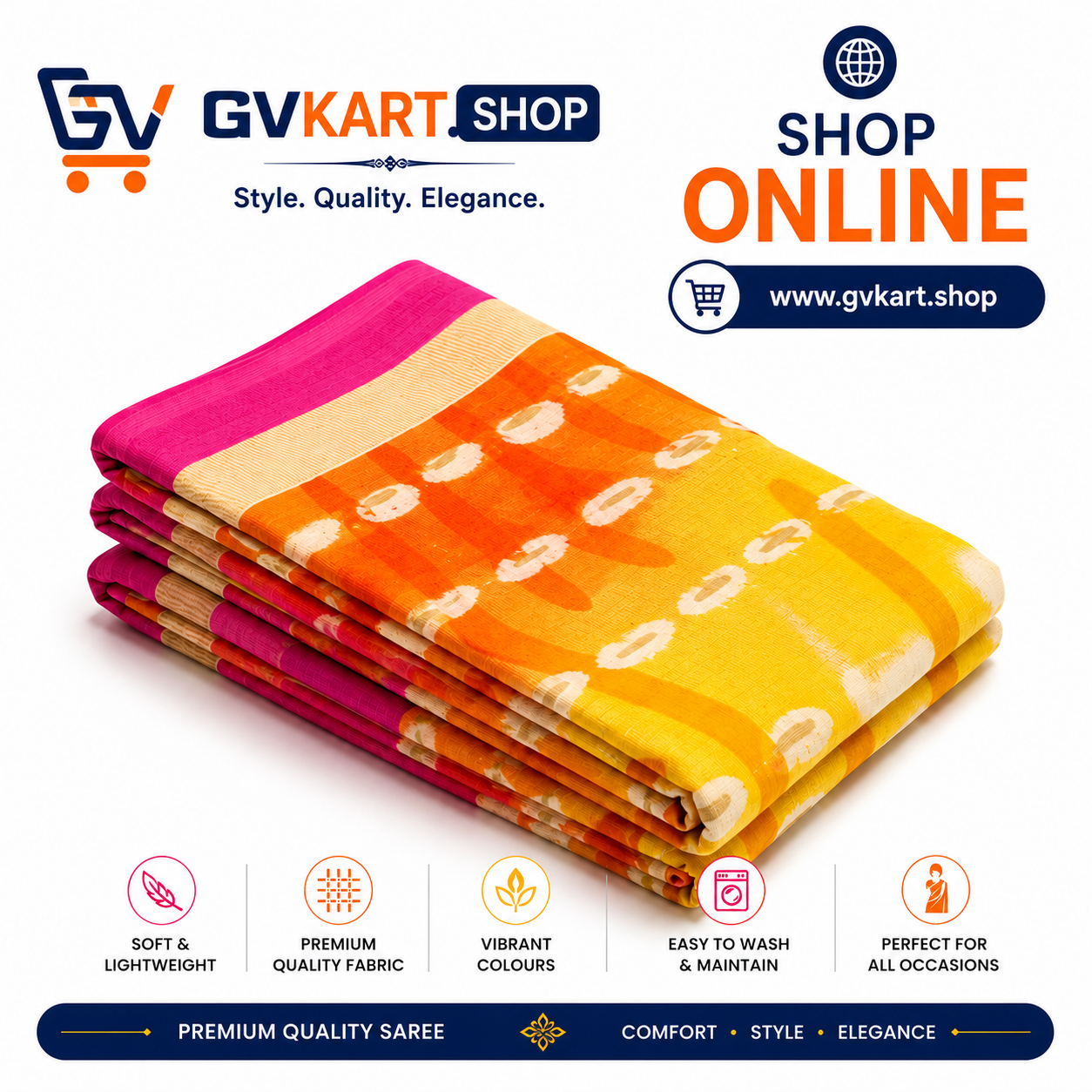Premium Printed Daily Wear Saree for Women