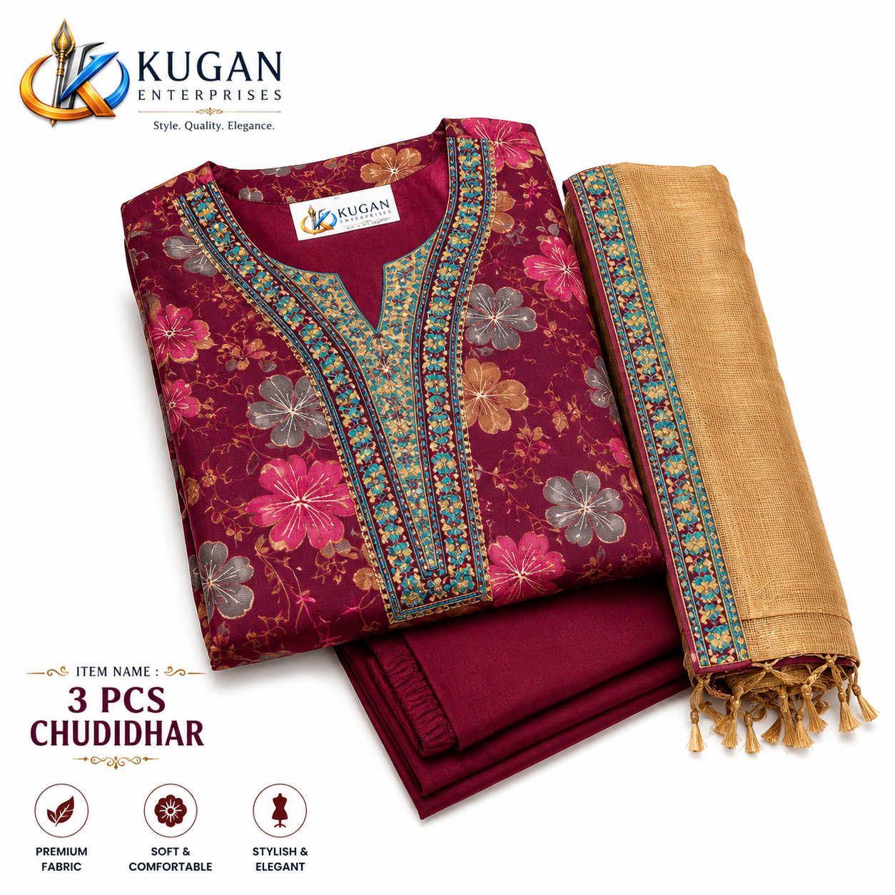 Women's 3 Piece Churidar Set