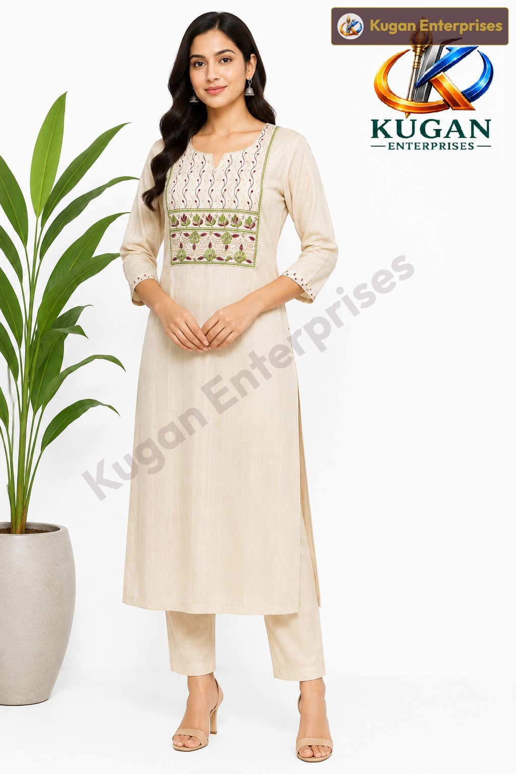 Ivory Grace Embroidered Kurta