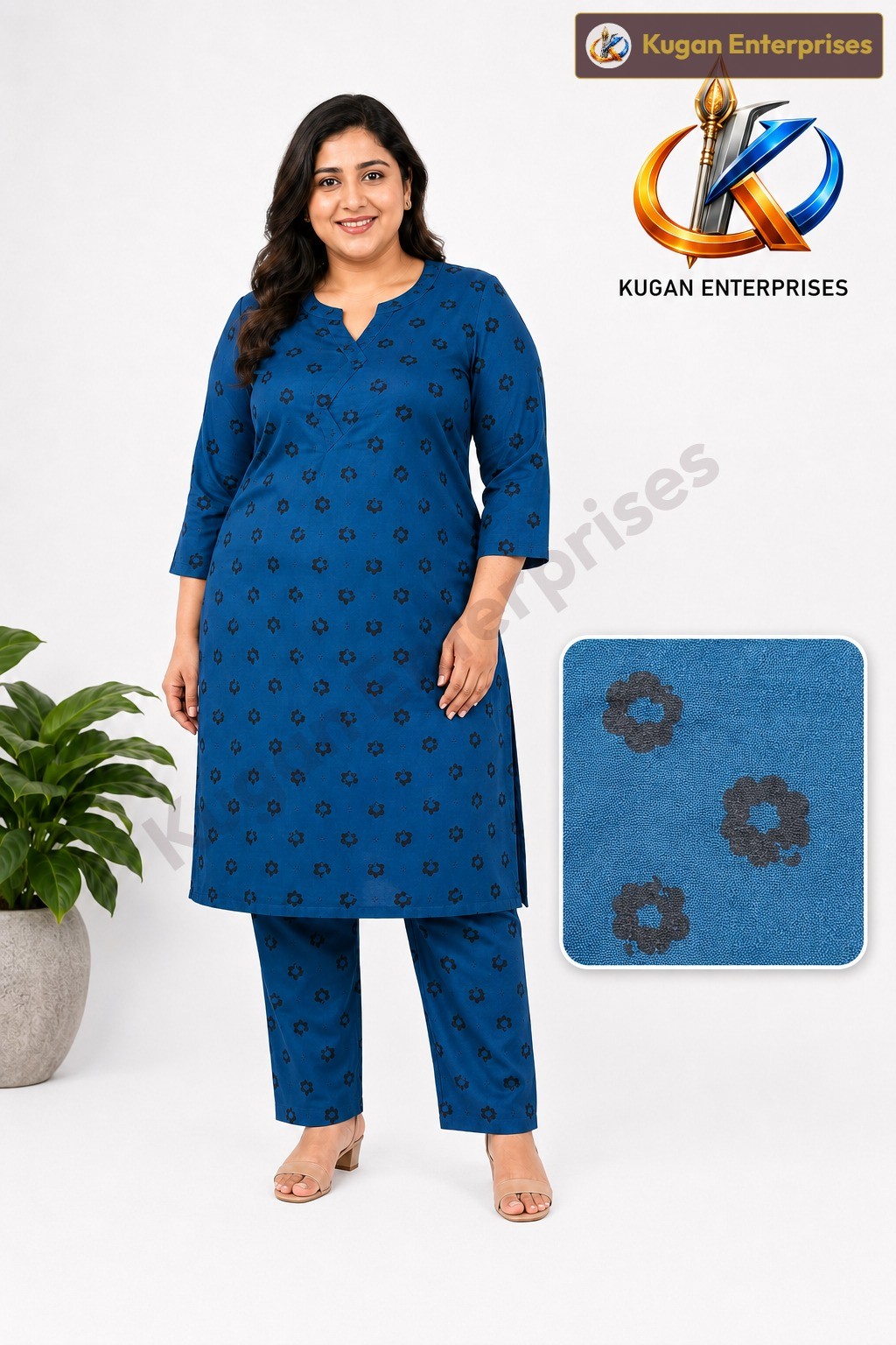 Petrol Blue Everyday Comfort Kurta Set
