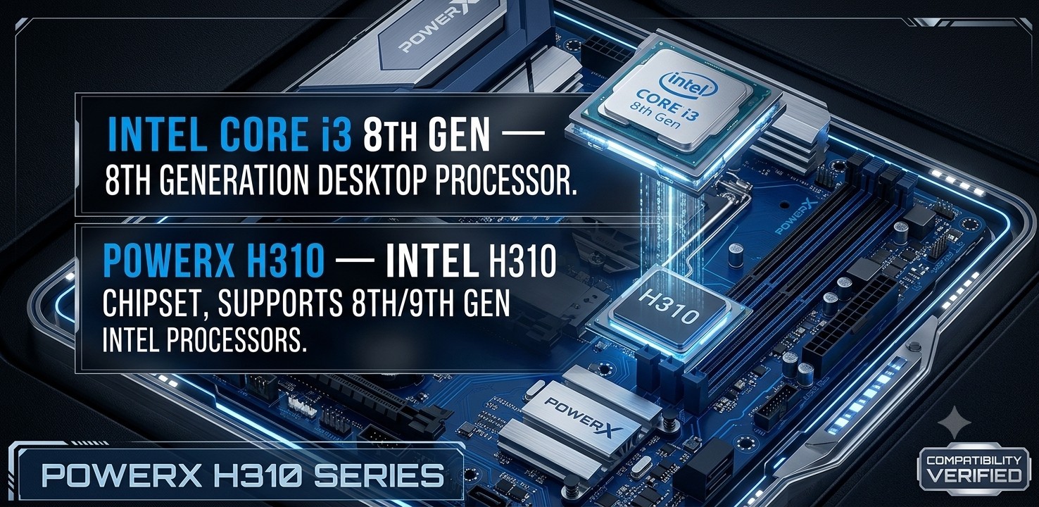 Desktop PC – Intel Core i3  8th Gen | 16GB RAM | 512 SSD | 22" Monitor